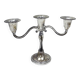 Silver-plated three-arm candelabra by I.P. ON ZINC, England, 1960s.