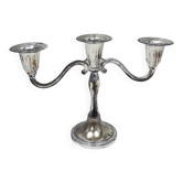 Silver-plated three-arm candelabra by I.P. ON ZINC, England, 1960s.