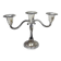Silver-plated three-arm candelabra by I.P. ON ZINC, England, 1960s.