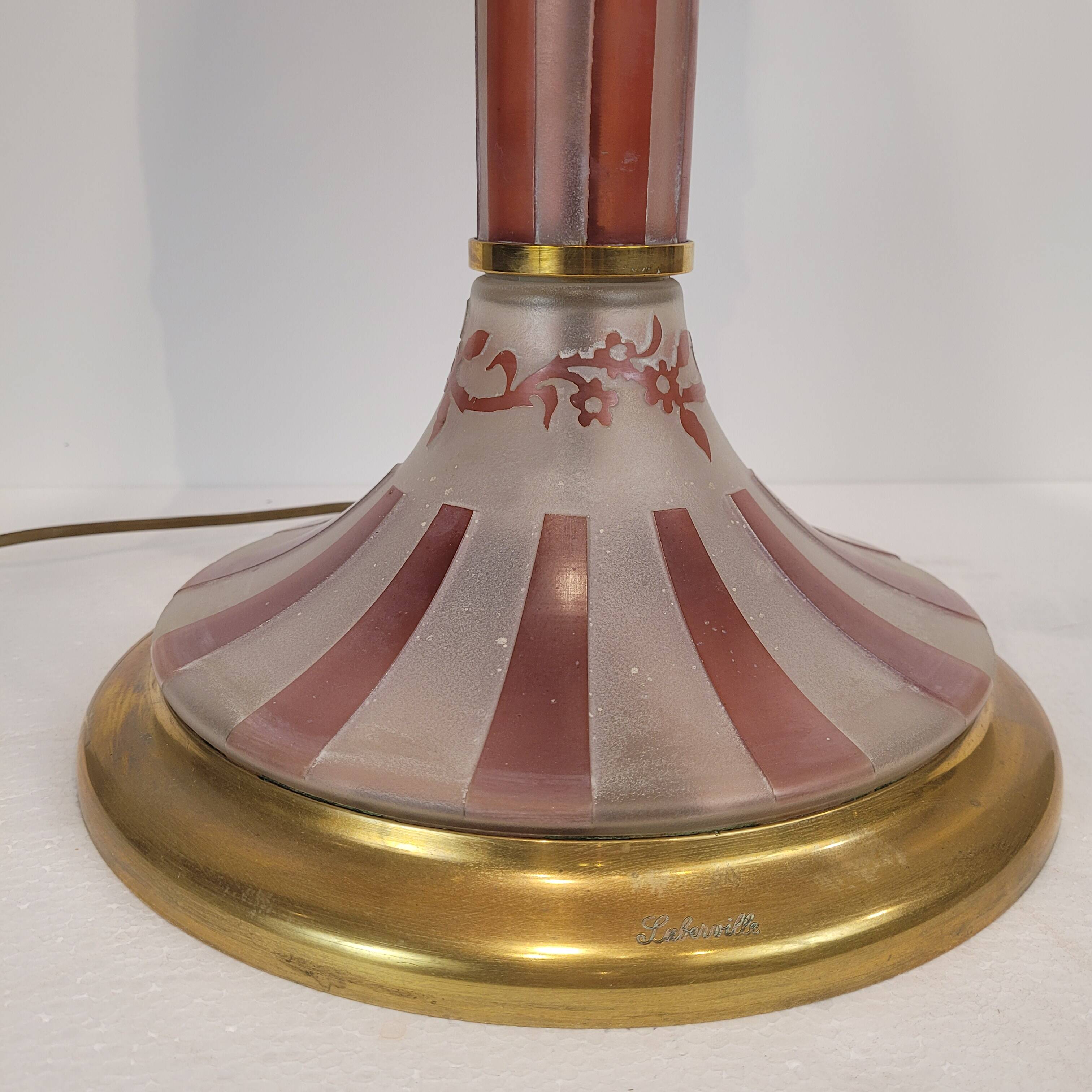 Table lamp, firmed Suberville, Art Nouveau, double glass, s. xx