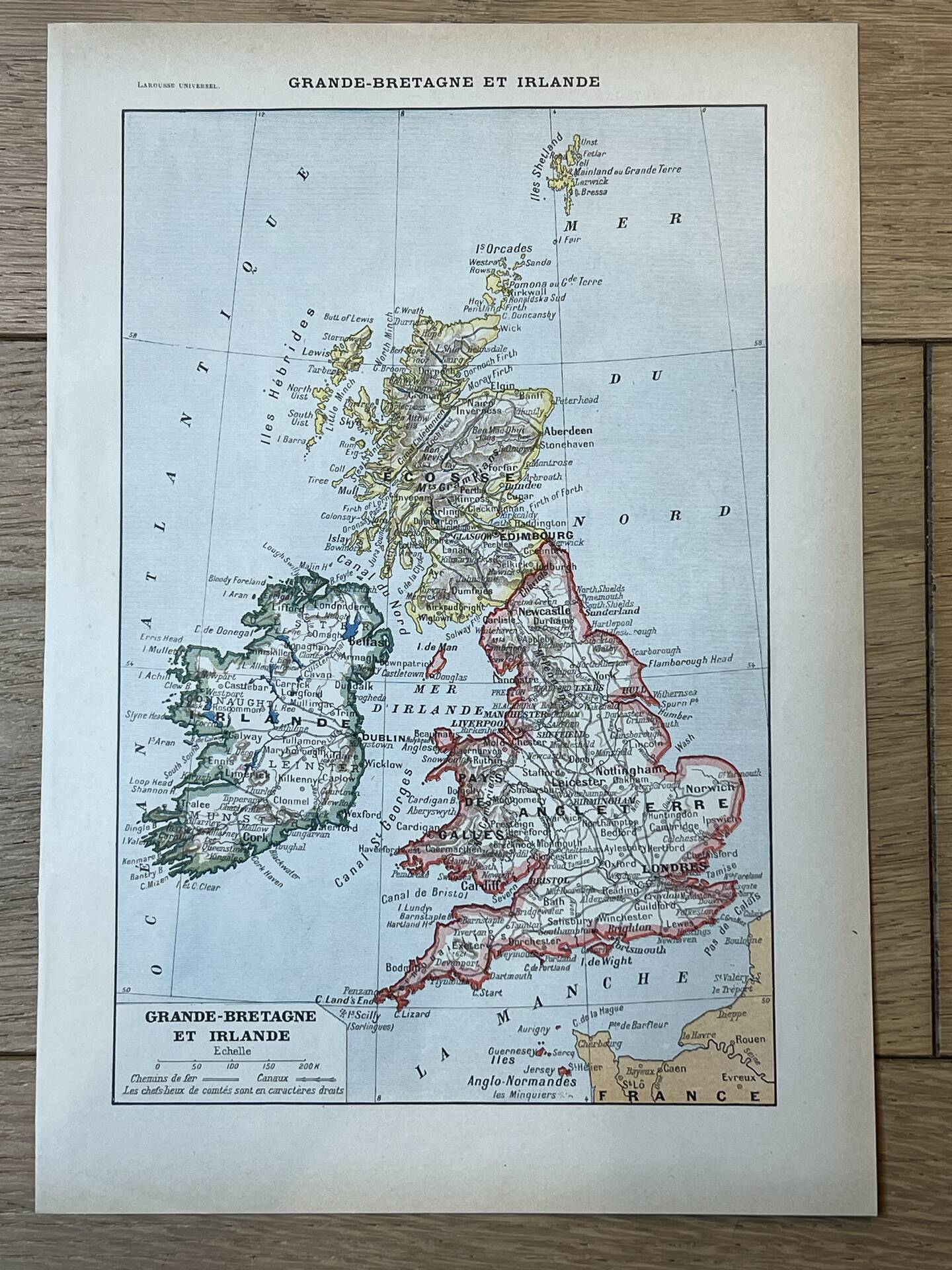 Map of Great Britain and Ireland - 20x29cm