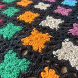 Multicoloured vintage crochet blanket