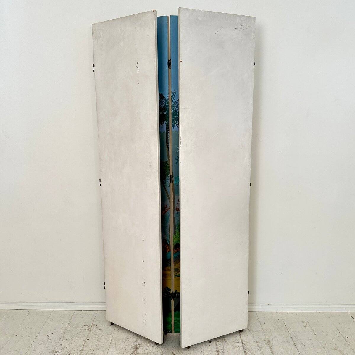 20th Century Four Panel Wallpaper Screen from Zuber, 1940s