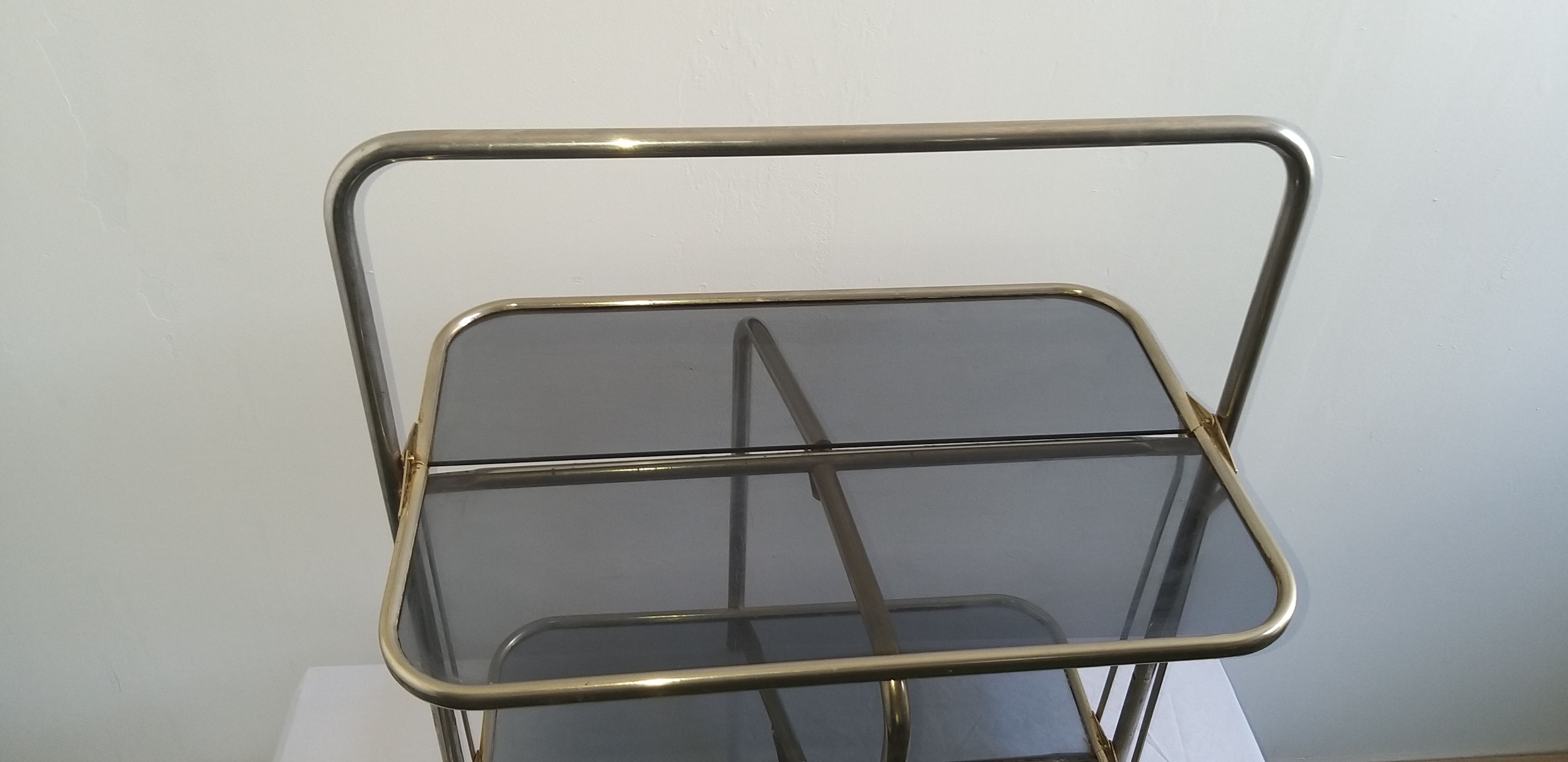 Iron and glass decserte years 70 portable