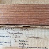 Painting "Mountain landscape" signed Sampic, artist of the Yonne 1952