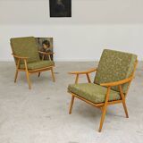 Pair of "boomerang" armchairs by Antonin Suman for Ton "Thonet" 1960