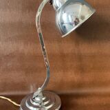 Old desk lamp, Art Deco, in chrome metal-1950