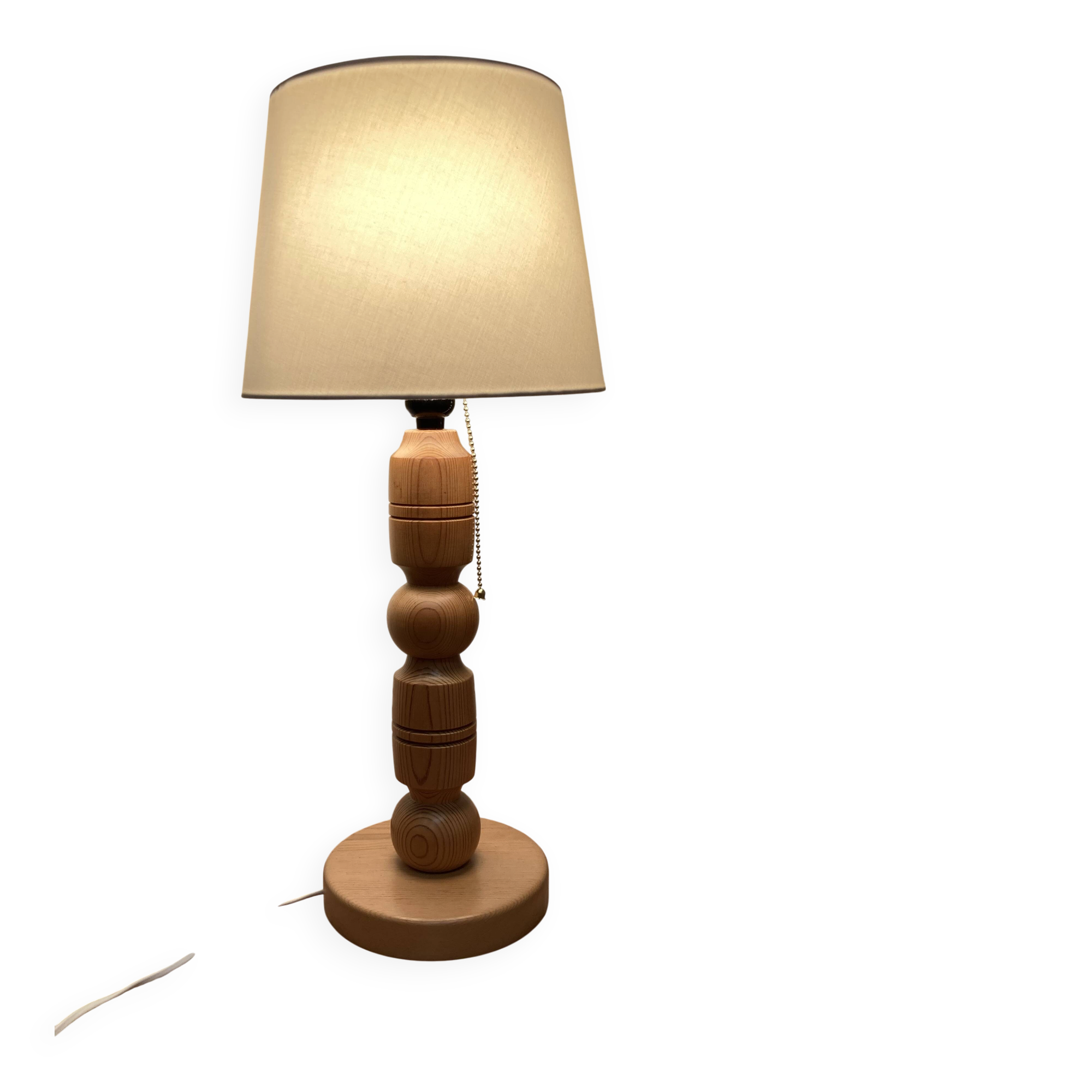 Solid wood lamp scandinavian design 1960.