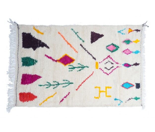 Colorful Berber carpet 159x150cm