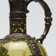 Nineteenth Renaissance style ewer in glass green and brass
