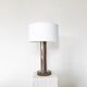 Lampe art deco bois exotique 1950 France
