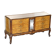Vintage Italian Buffet in Walnut with Serpentine Front and Mirror Top