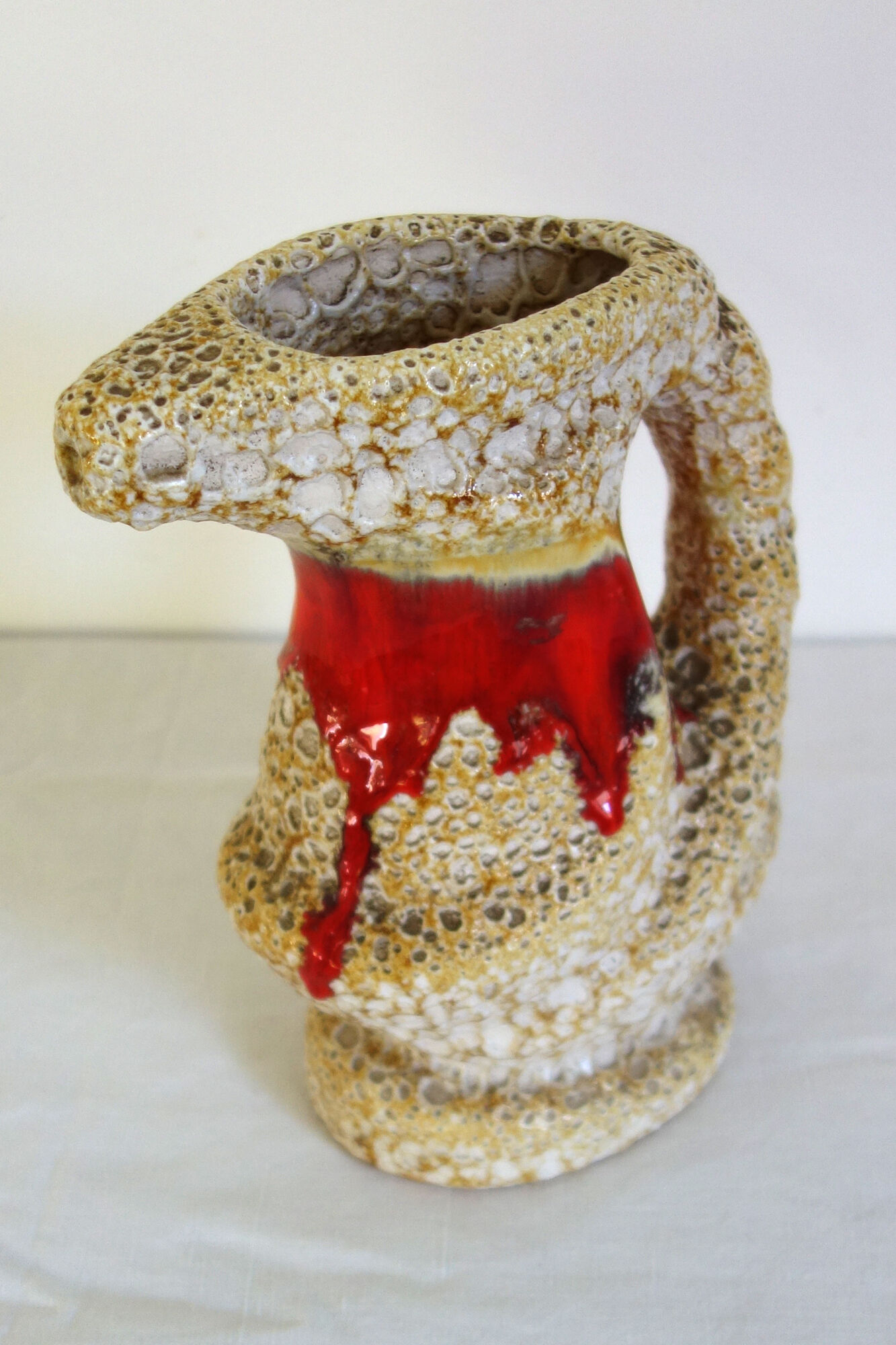 Vase fat lava Vallauris 60s