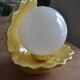 Porcelain and opaline shell lamp from the 70s-80s
