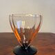 Art Deco sorbet ice cream cup in bubbled glass from the 60s