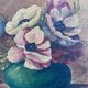 Vintage original floral oil painting, signed flower art