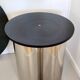 Postmodern Steel Dining Table with a Round Green Marble Top, Italy