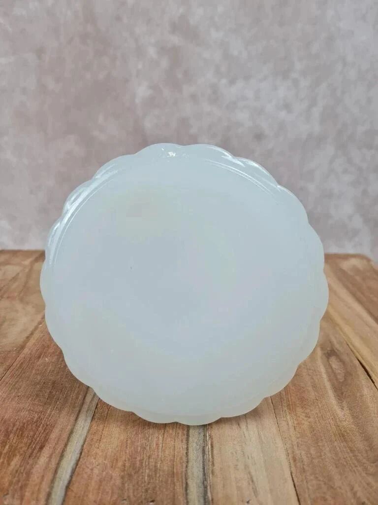 Vintage white opaline candlestick