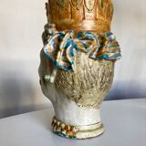 Vase céramique italienne Caltagirone Sicile 1960