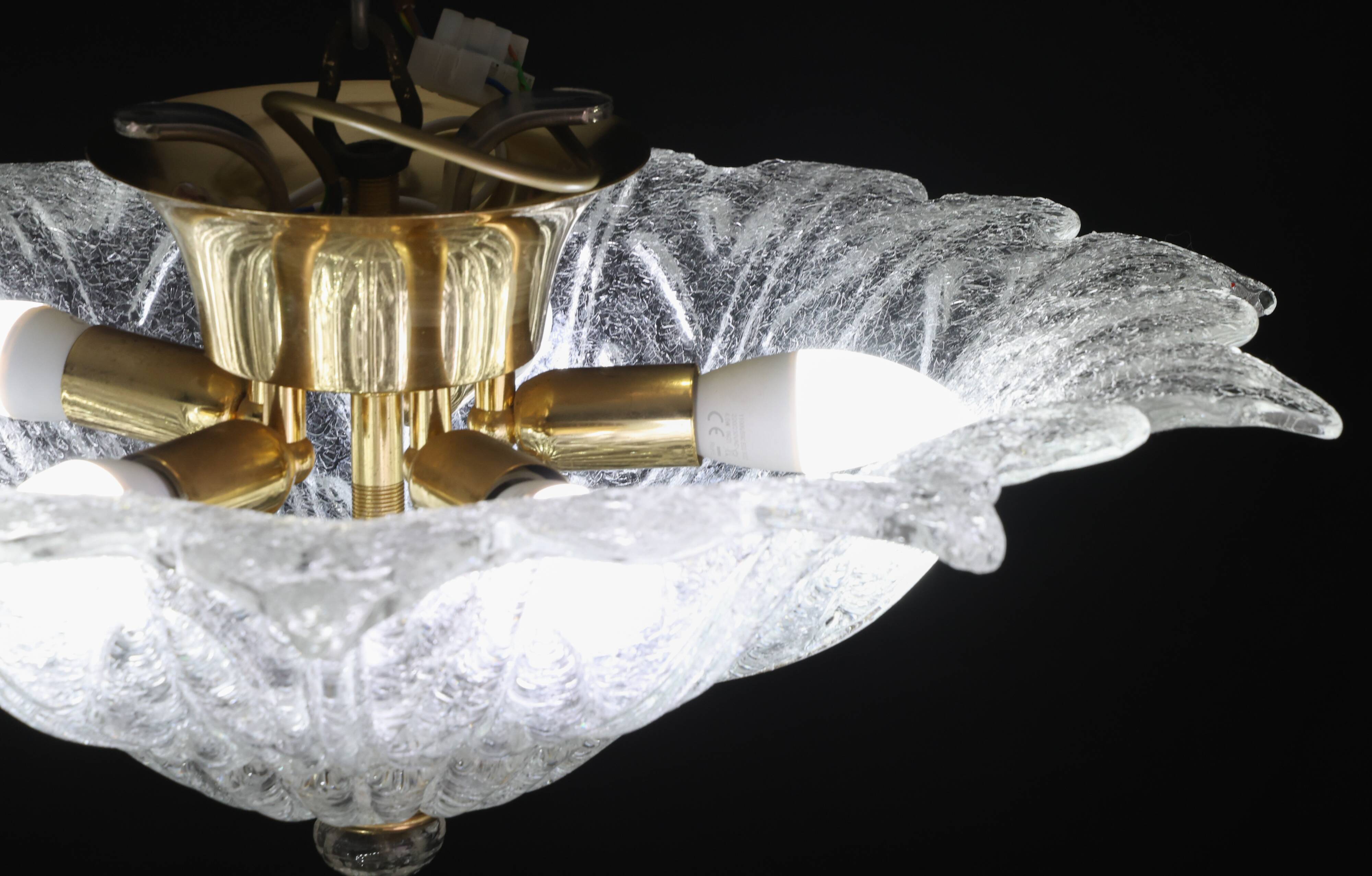 Amsterdam Palmetta, Italian Murano Glass Ceiling Light or Flush Mount, 1970