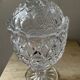 Vintage Crystal Pedestal Jewelry Box