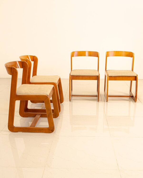 Ensemble de 4 chaises Mario Sabot 70's