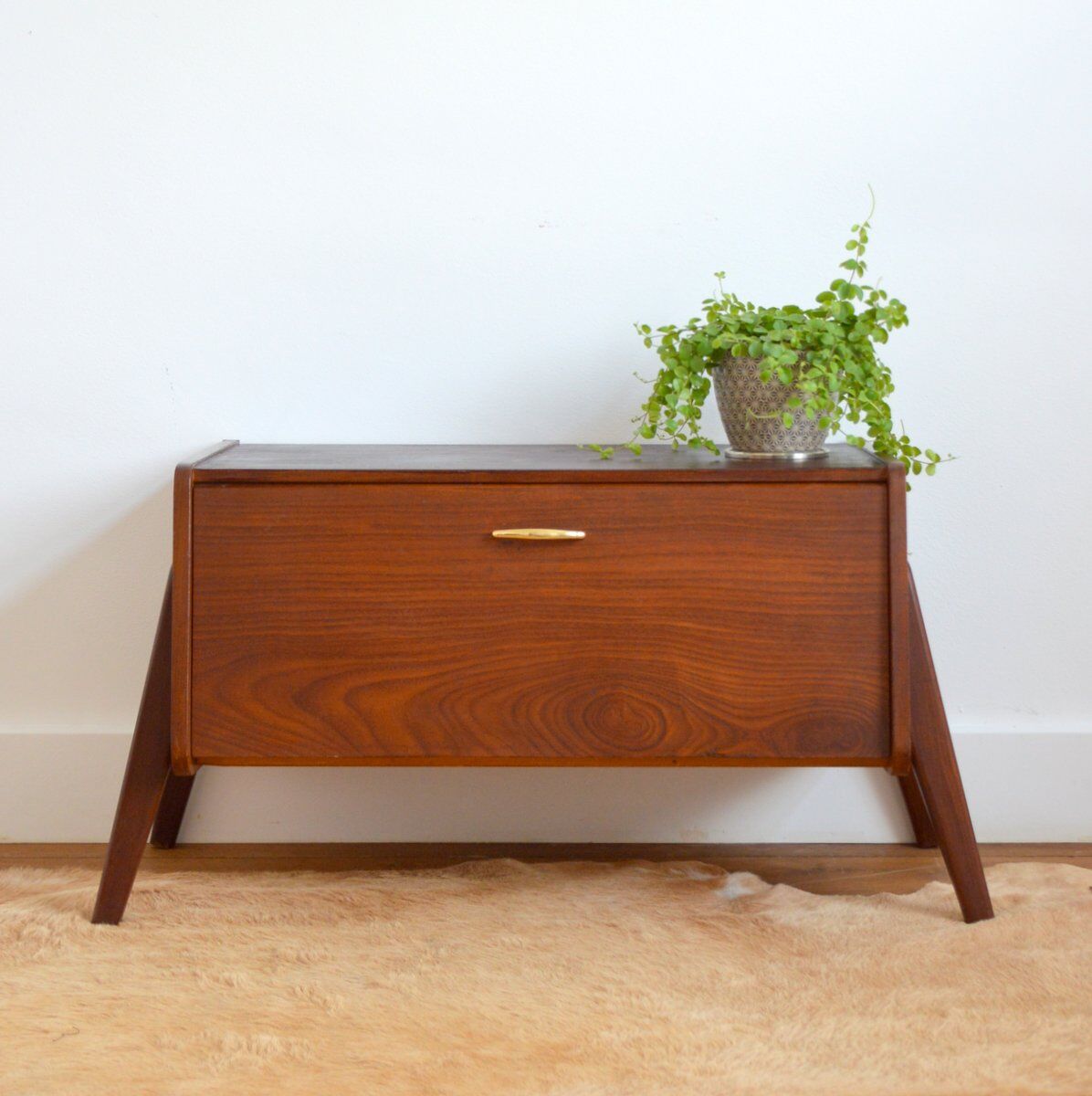 Night table side cabinet teak louis van teeffelen 1960s