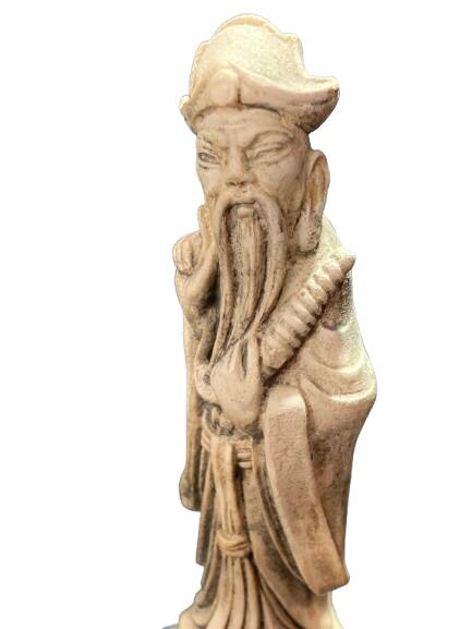 Sculpture of an Asian man