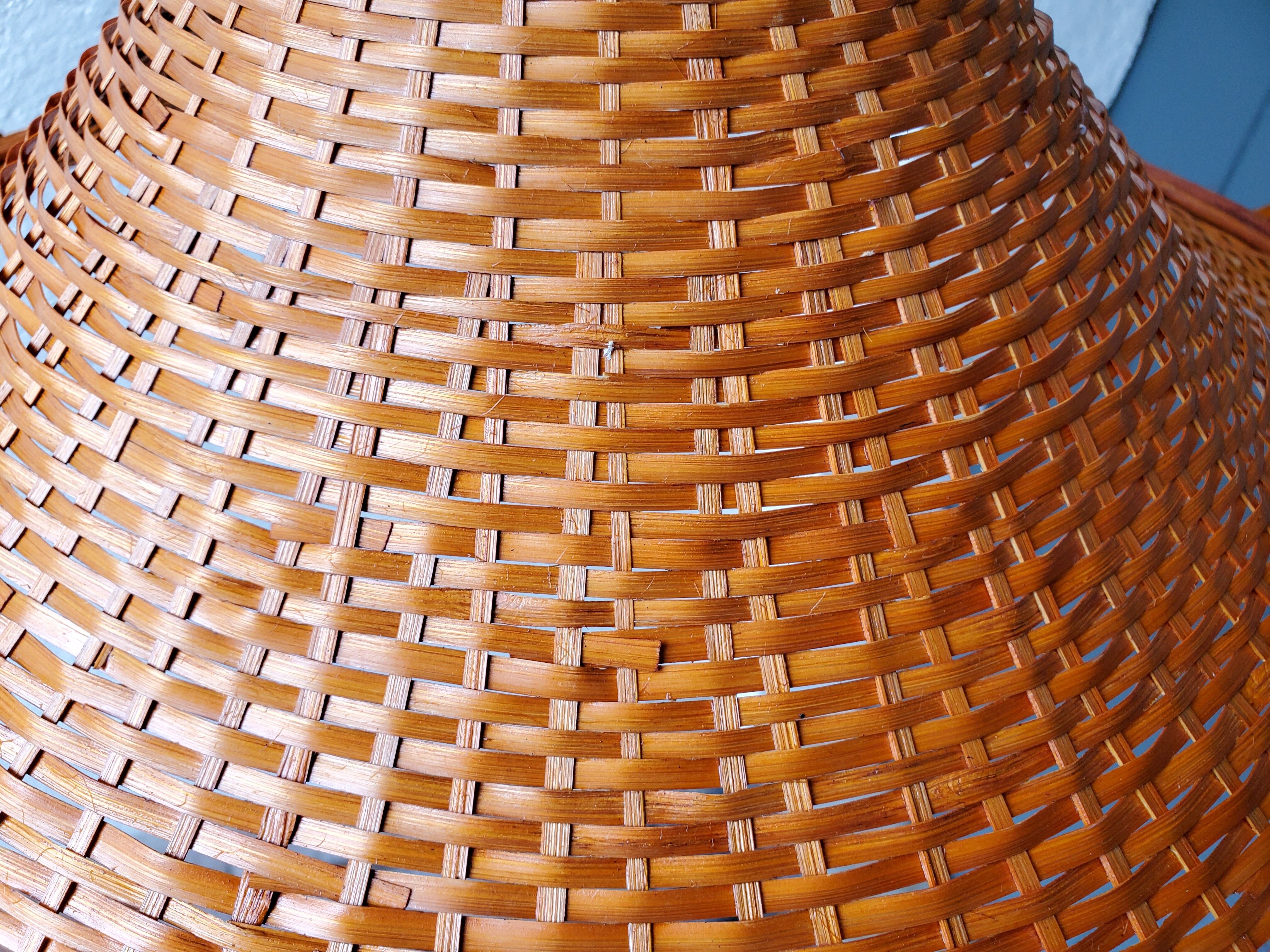Rattan hanging lamp 1970