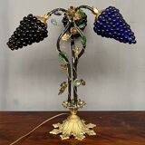Art Nouveau table lamp with a Murano glass shade.