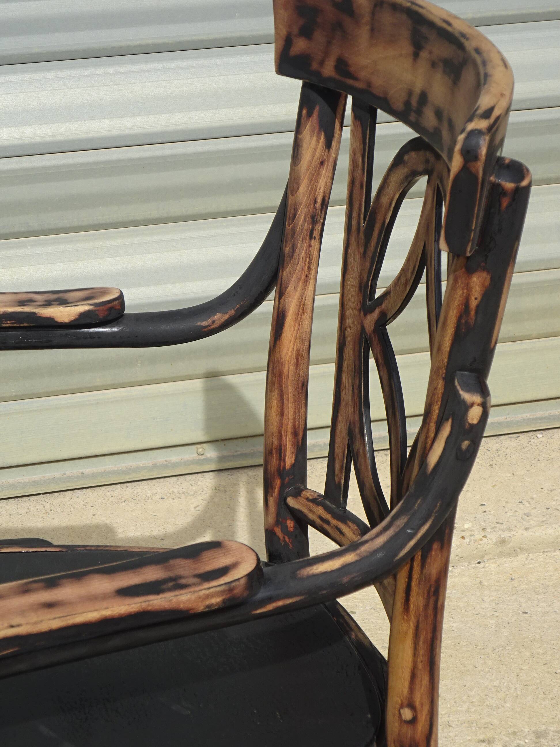 Salon Baumann, 1910, banquette, fauteuil et chaise bistrot