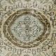 Vintage Turkish Carpet Medallion Beige Green 314 x 188 cm