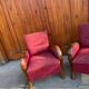 Hungarian Art Deco Armchairs, 1930s, Set of 2