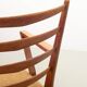 Cees Braakman Dutch Design Wooden Ladder Arm Chairs & Caramel Bouclé Fabric