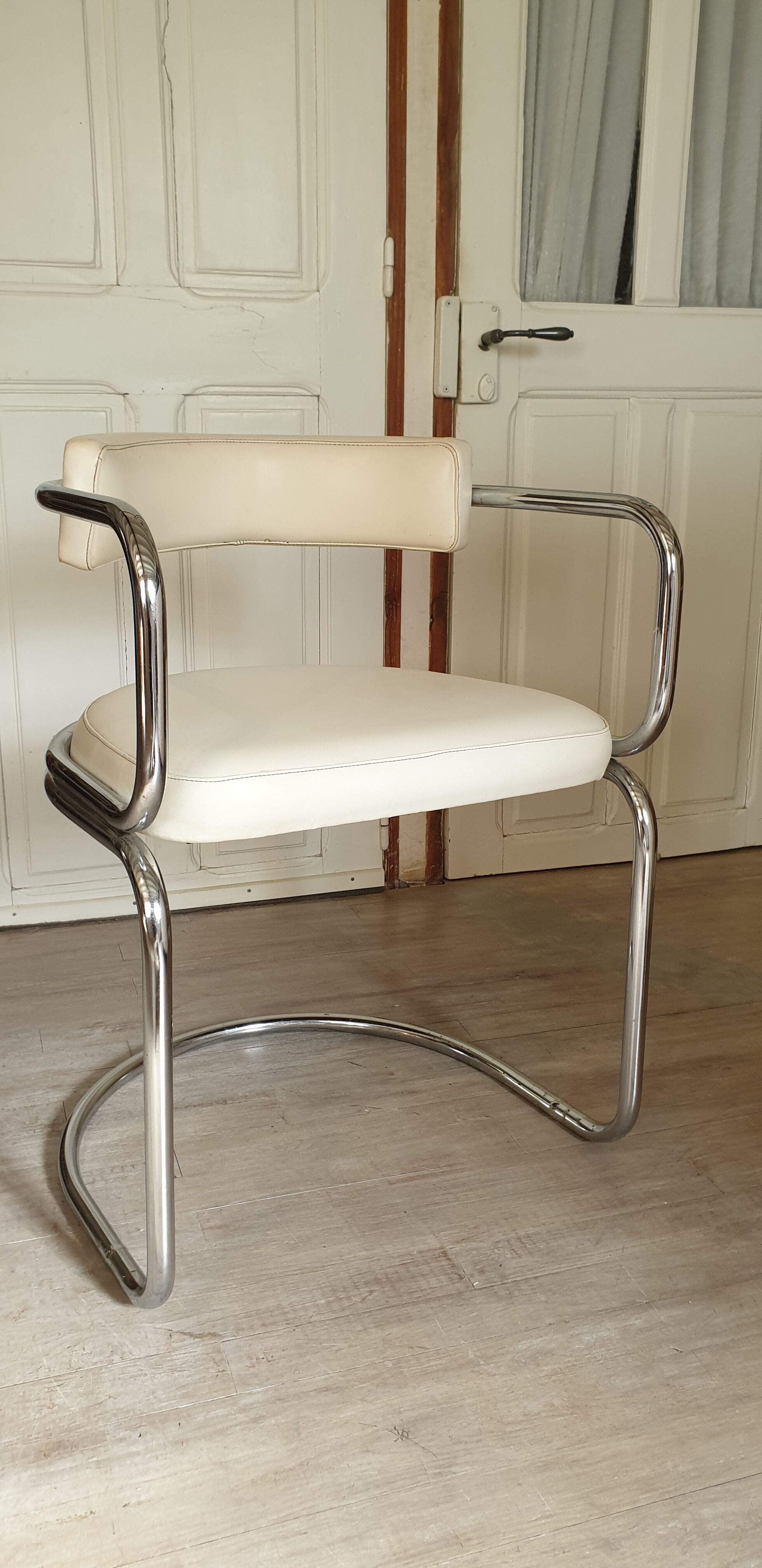 White 70s chair
