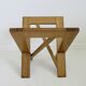 Scandinavian magazine rack in solid wood 1970