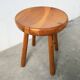 Pine stool assigned to Charlotte Perriand for Les Arcs.