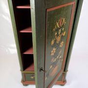 Antique Cabinet Hand Painted With Floral Decorations From 1890s