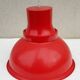 Red metal pendant light