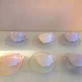 Suite of six cups in polychrome opaline Arcopal 60s/70s