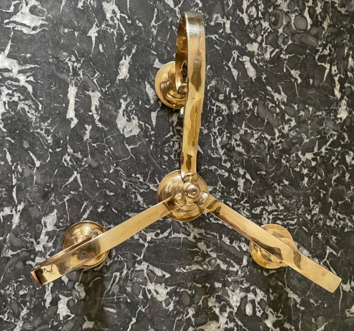 Gilded brass chandelier
