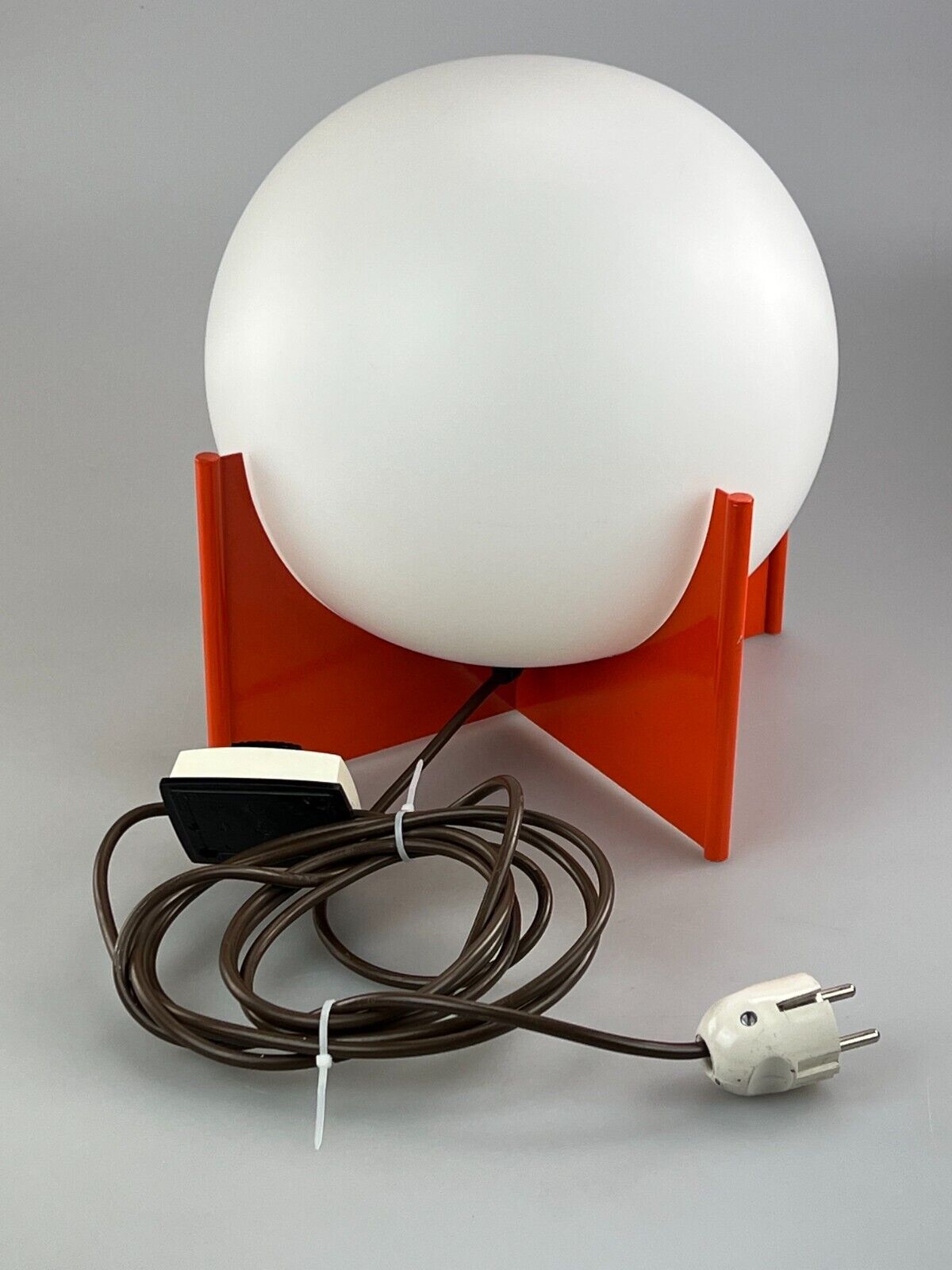 60s 70s ball light table lamp space age design glass metal