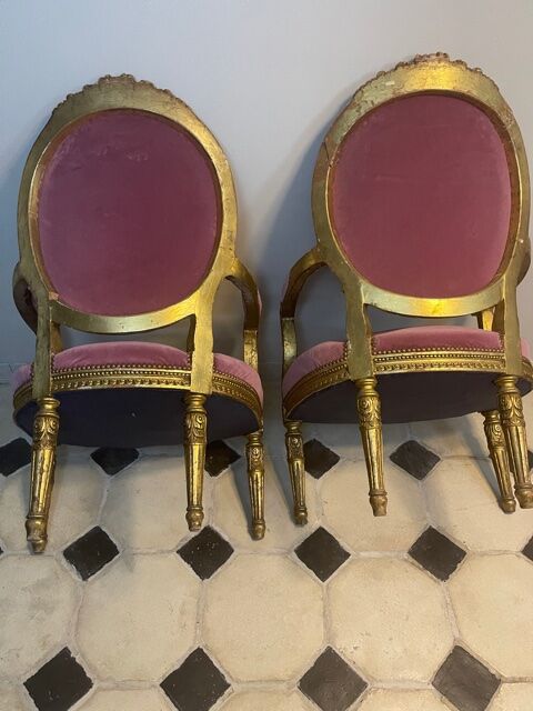 Pair of armchairs Louis XVI style Napoleon III