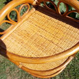 Rattan corner shelf