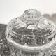 Art Deco molded glass sugar bowl
