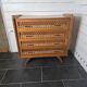 Commode en rotin et bois, années 60