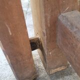 Carpenter's workbench in old solid oak - 2m50