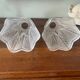Pair of Art Deco wall sconces in frosted molded glass