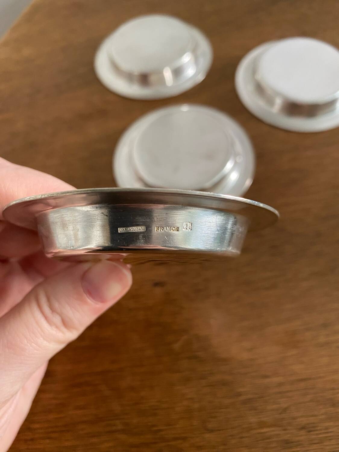 Christofle - 4 silver-plated coasters