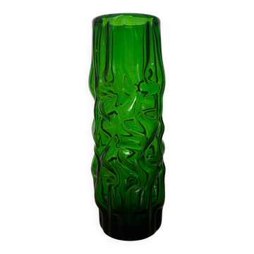 Vintage Murano vase , Emerald Green decorative made in Italy